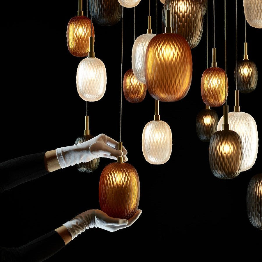 Galaxy Chromatic Gem Drop Spiral Chandelier