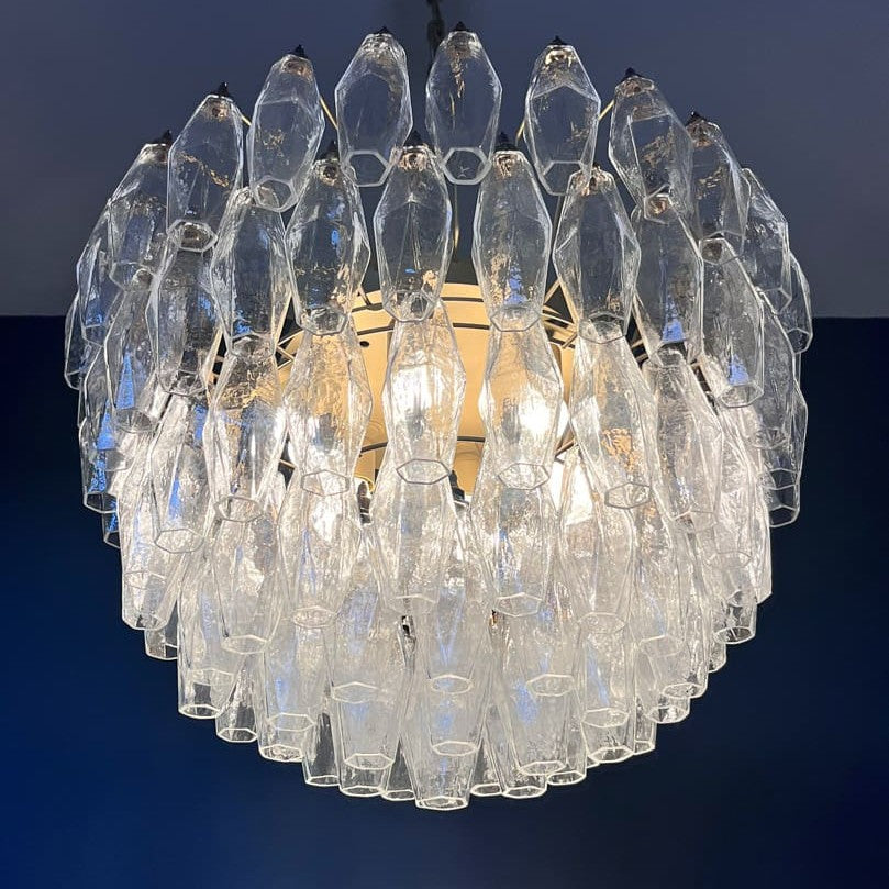 Murano Chandelier – Poliedri – 111 glass – Transparent
