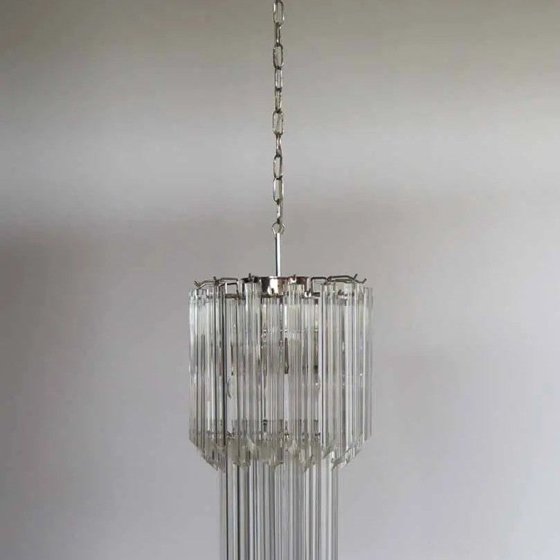 Murano Chandelier – Quadriedri – 46 prisms – Transparent