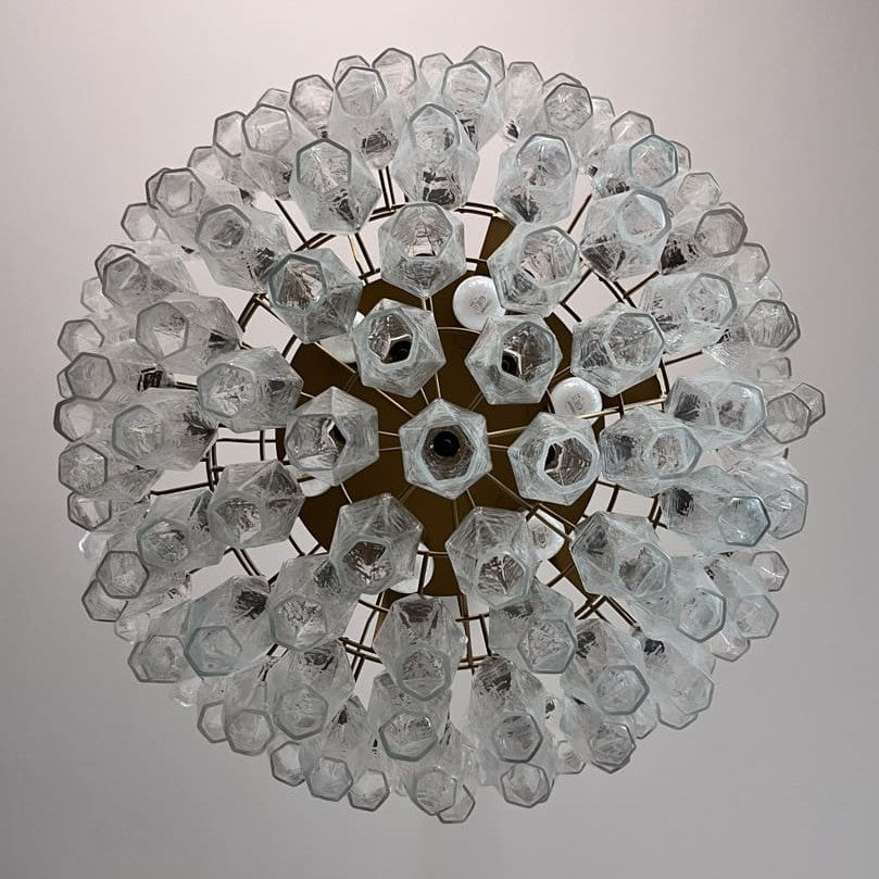 Murano Chandelier – Poliedri – 111 glass – Transparent