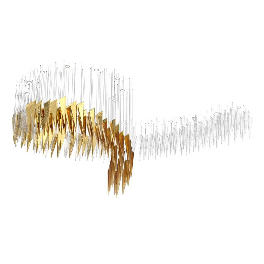 Galaxy Breeze Meteor Shower Crystal Spiral Chandelier