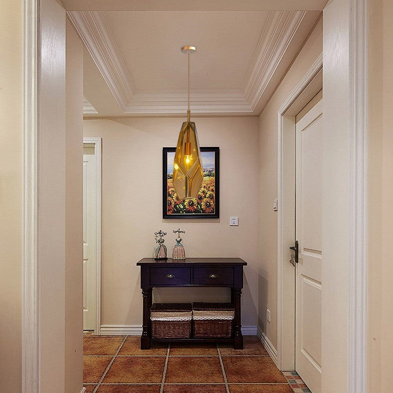 Deniselamp® Gold Art Deco Diamond Pendant Lamp & Chandelier