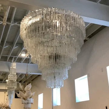 Modern Art Design 3/4/5/7-Tier Hand-blown Glass Tiered Chandelier