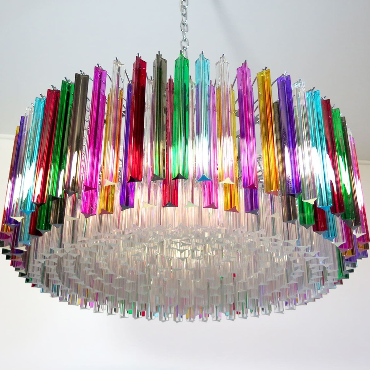 Murano Chandelier – Triedri Round – 391 prisms – Multi
