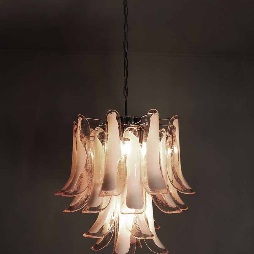 Murano Chandelier – 26 petals – Pink