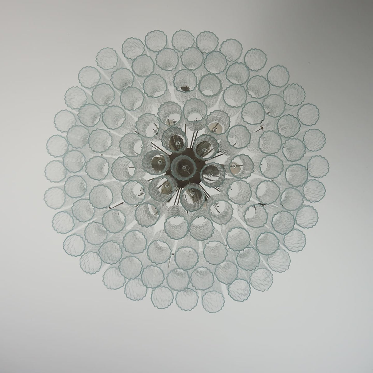 Murano Chandelier – 101 Tuber – Textured – Transparent