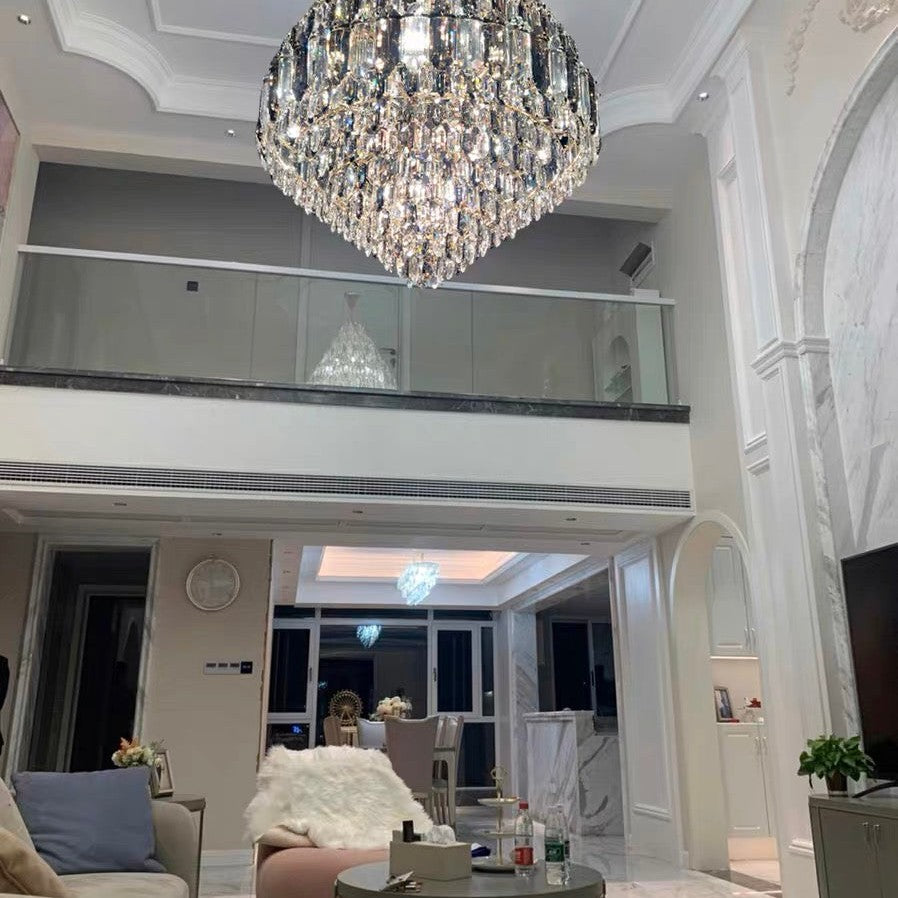 Staircase/Foyer Chandelier With High Clarity Crystals Luxury Ceiling Light