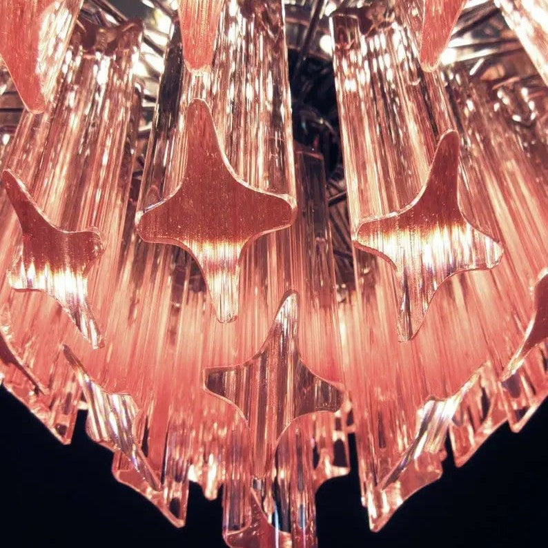 Murano Chandelier – 163 prisms – Pink
