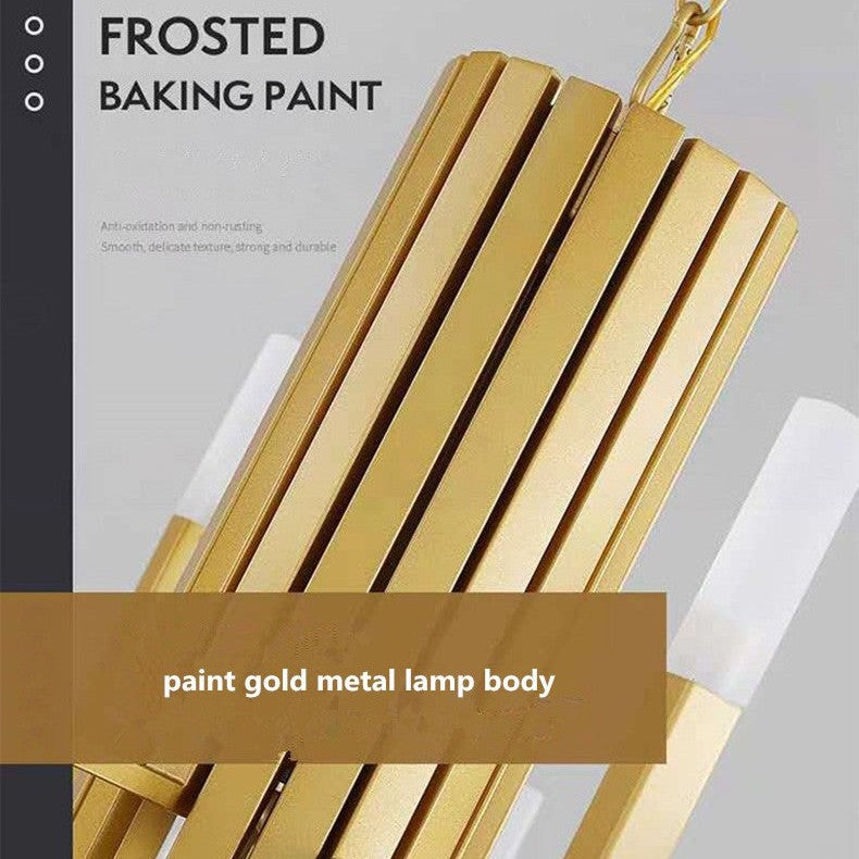 Deniselamp® Gold/Black Postmodern LED Chandelier For Living Room, Lobby, Restaurant