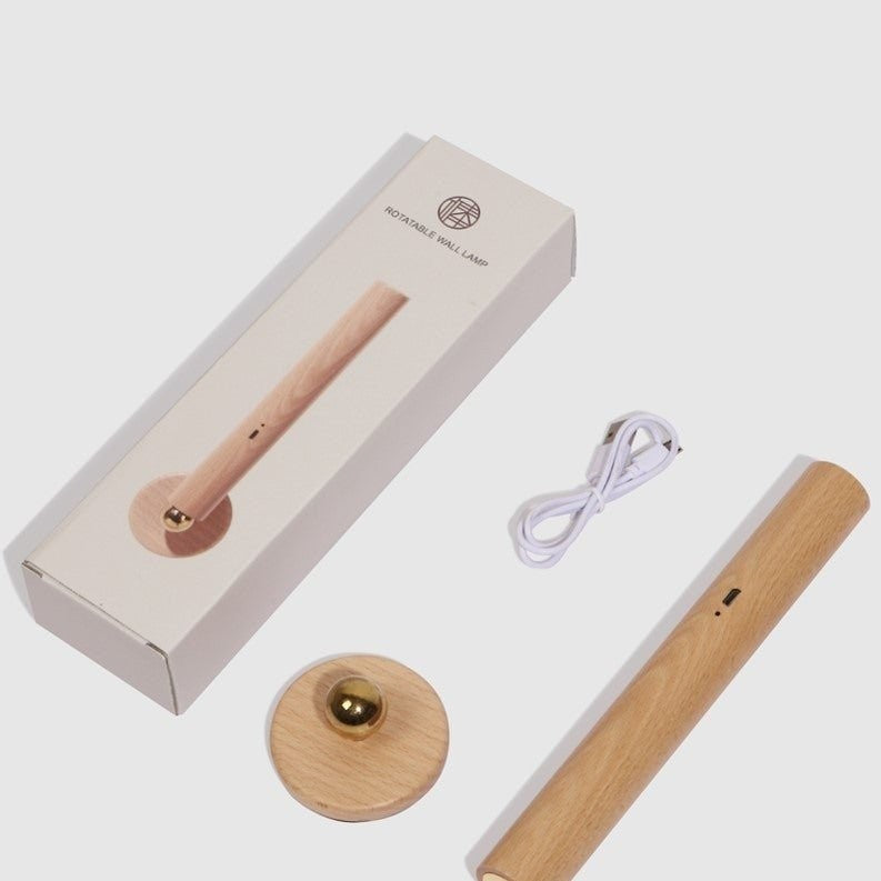 Deniselamp® Minimalistic Wooden Wall Lamp in Nordic Style