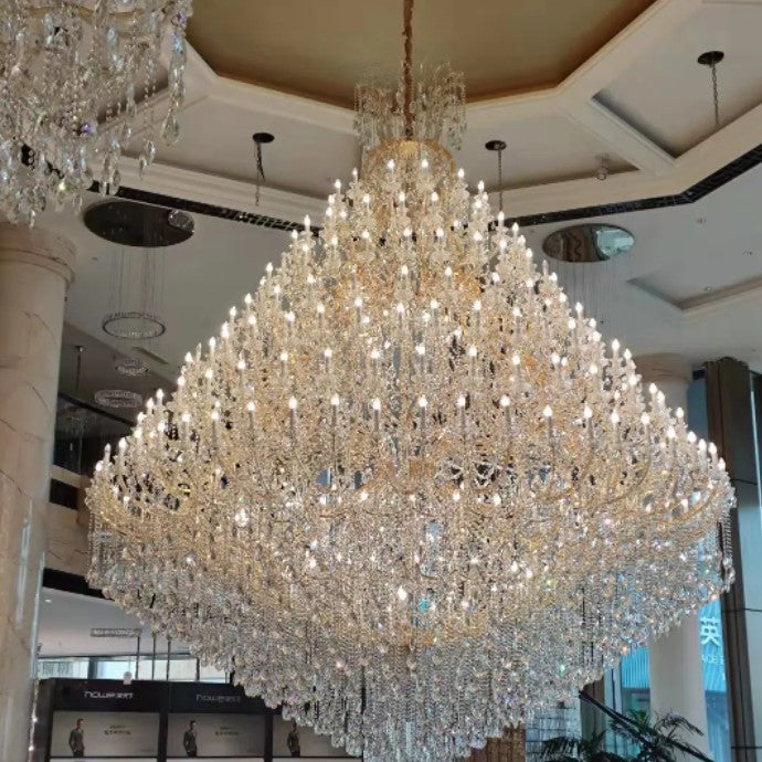 Extra Large Multi-tiered Candle Light Crystal Chandelier for Hotel/Restaurant