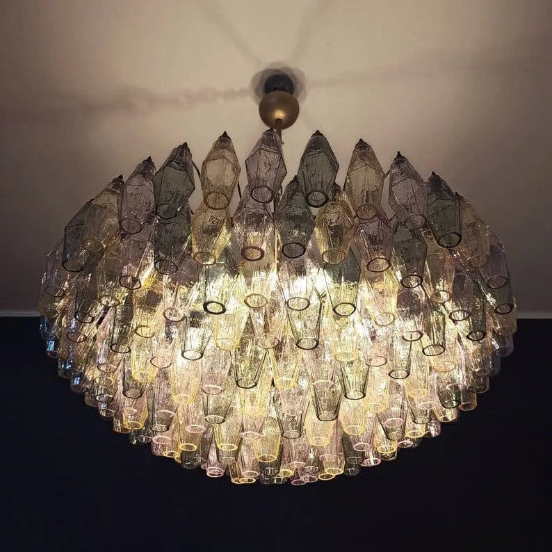Murano Chandelier – Poliedri – 185 glass – Multi