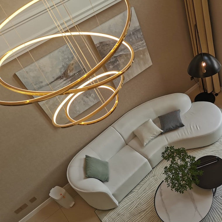 WOMO Large Tiered Ring LED Foyer Chandelier-WM2160