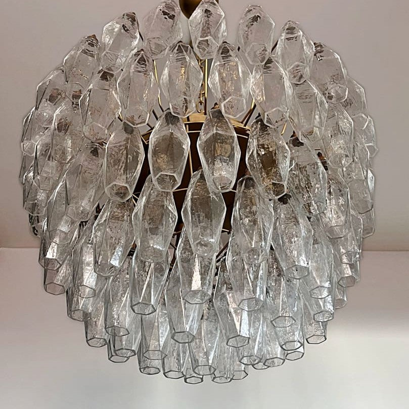 Murano Chandelier – Poliedri – 111 glass – Transparent