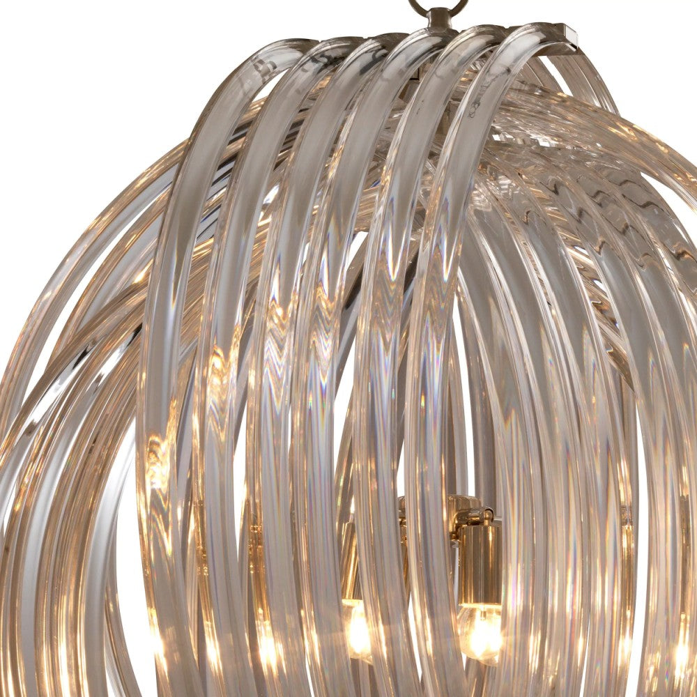 Frostina Lucite Loop Chandelier