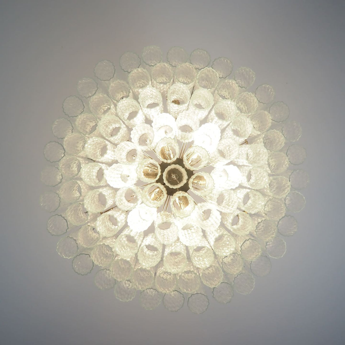 Murano Chandelier – 101 Tuber – Textured – Transparent