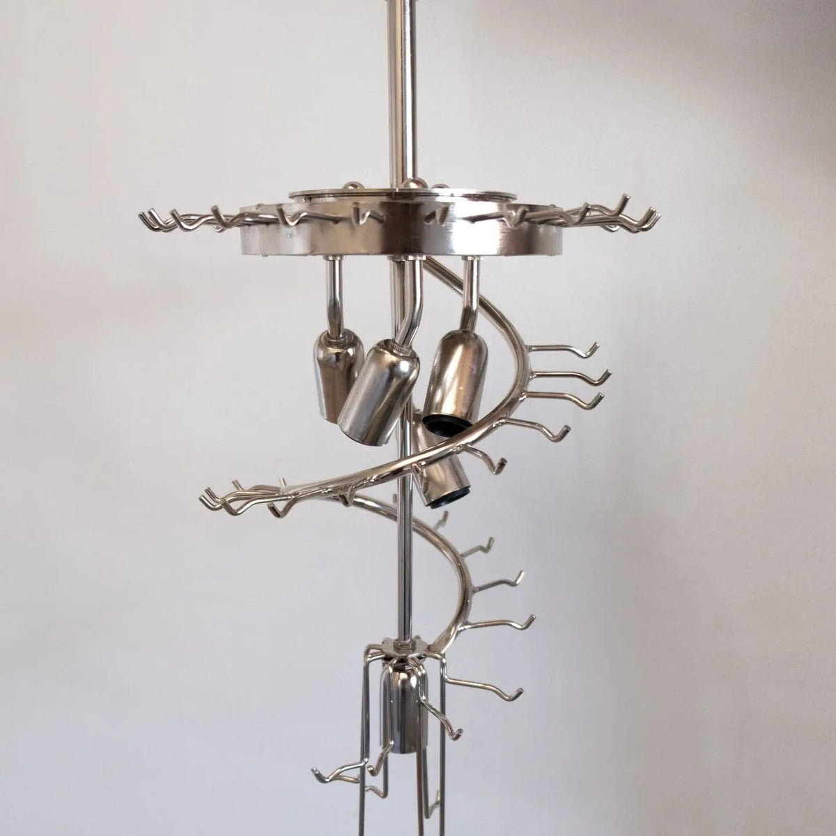 Murano Chandelier – Spiral – 54 prisms – Smoked
