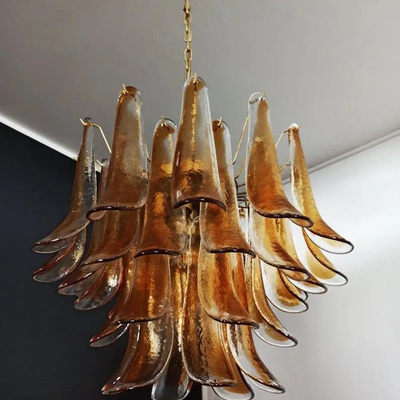 Murano Chandelier – 36 petals – Amber