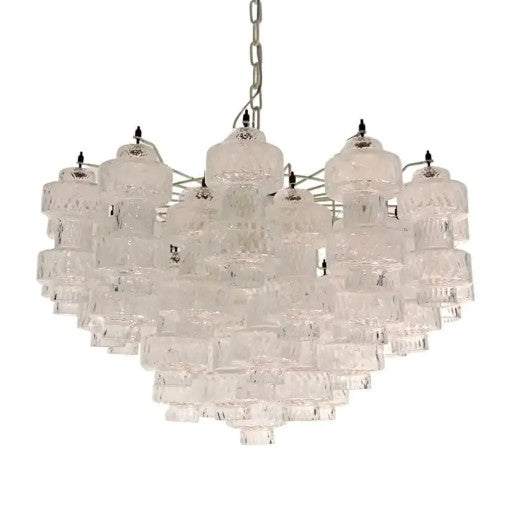 Murano Chandelier – 37 glasses- Transparent