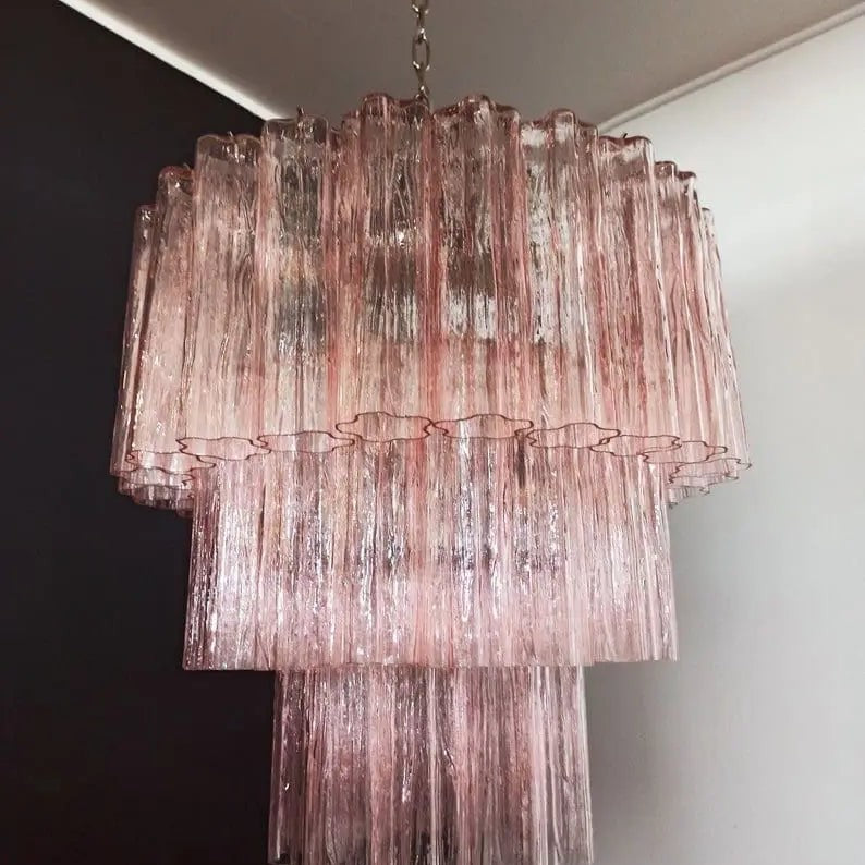 Murano Chandelier – 52 tubes – Pink