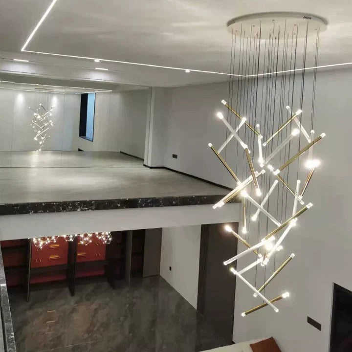 Modern Italian Creative Art Sticks Ceiling Chandelier for Living Room/Staircase/Hotel Lobby