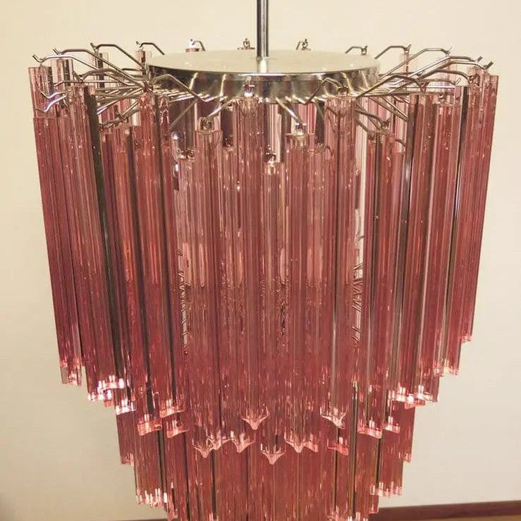Murano Chandelier – 184 prisms – Pink