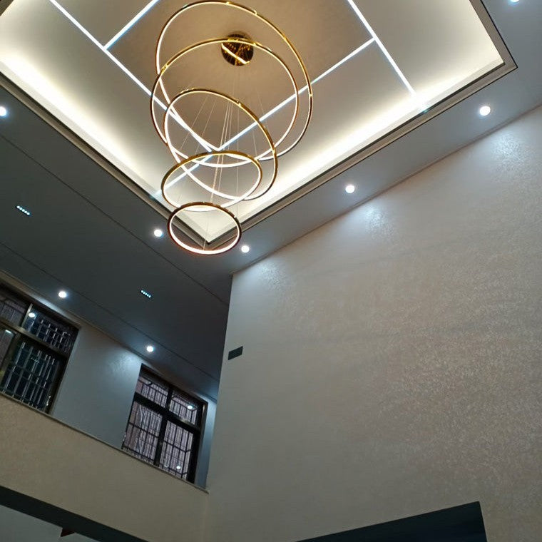 WOMO Large Tiered Ring LED Foyer Chandelier-WM2160