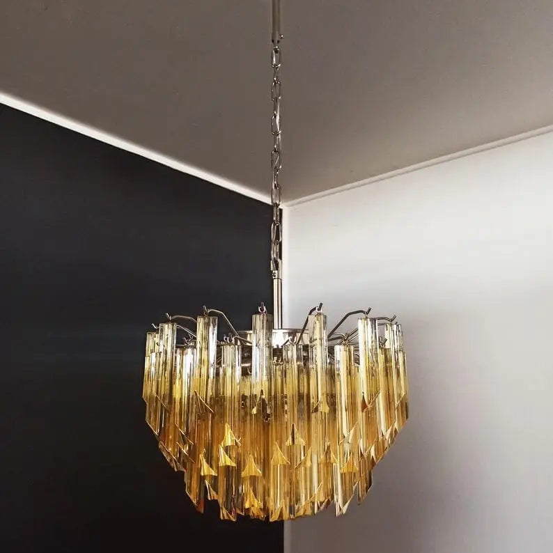 Murano Chandelier – 107 prisms – Yellow