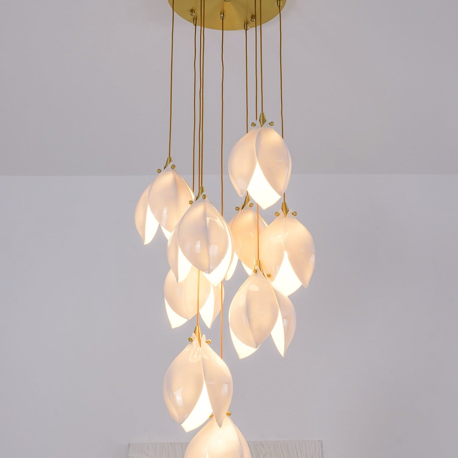 Galaxy Celeste Flora Crystal Spiral Chandelier
