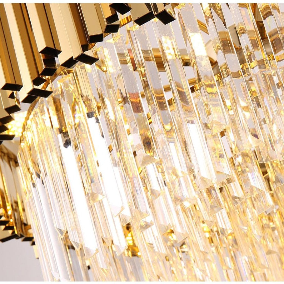 Denise Modern cascade chandelier for staicase, lobby, hall, foyer, stairwell