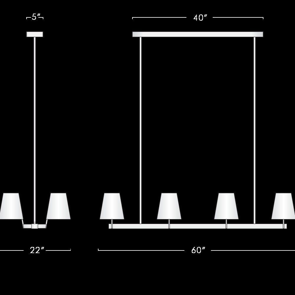 Corniche Circular Linear Chandelier 60'' for dining room & Kitchen
