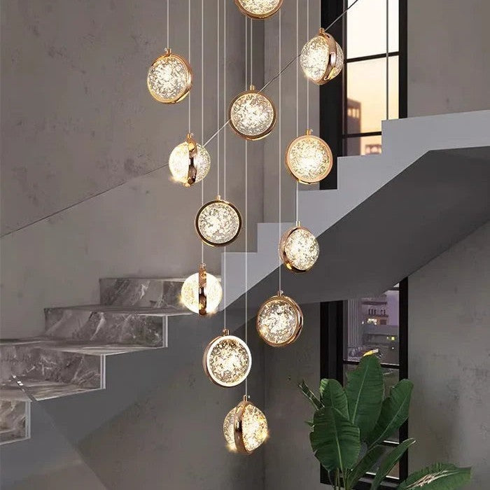 Modern Luxury Long Chandelier for Loft and Villa Spaces