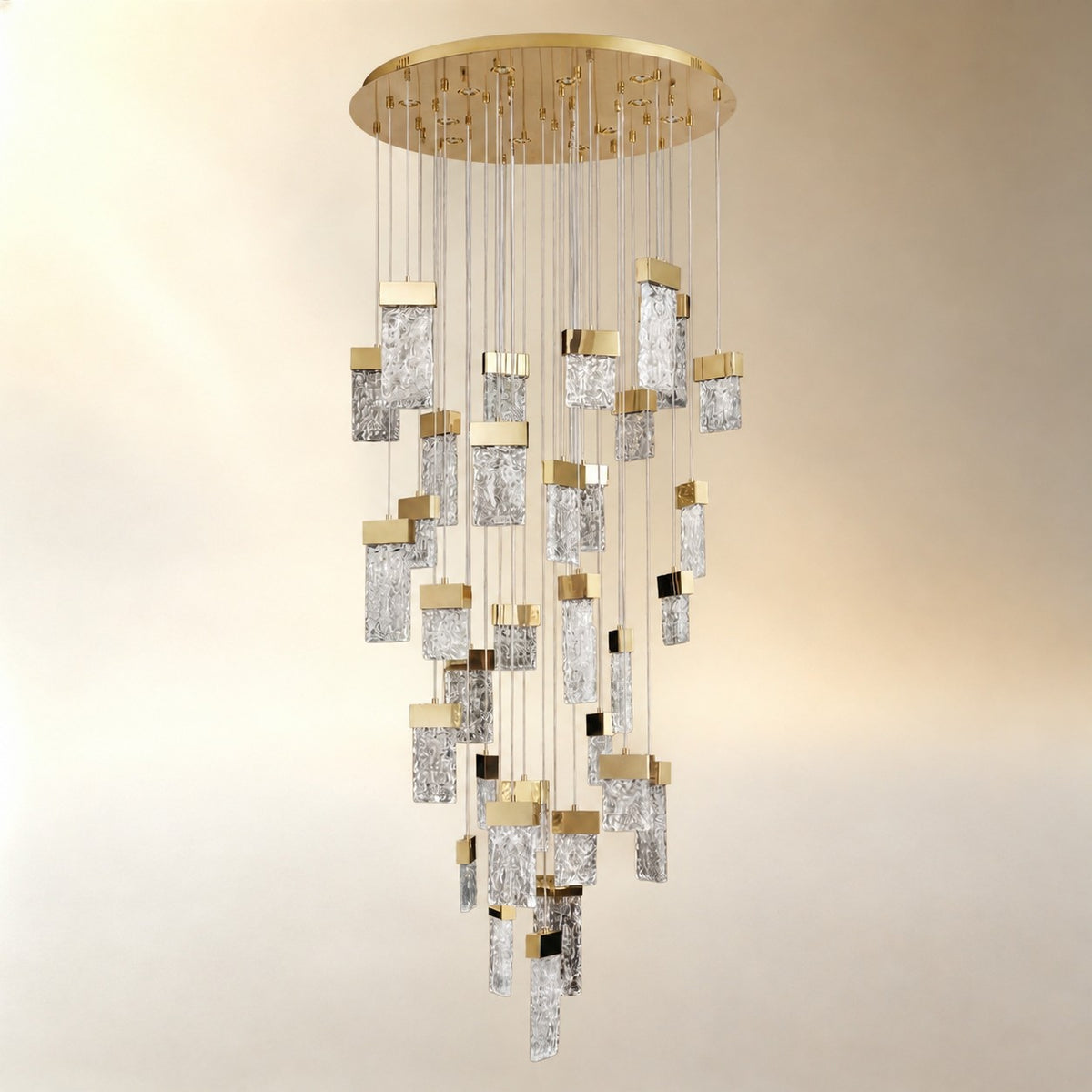 Torior Blown Glass Cascading Chandelier 31.5"