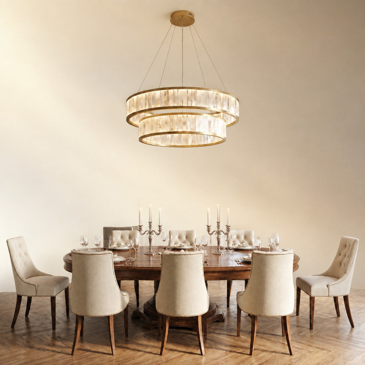 Ulian Modern Moroccan Stone Chandelier 31"