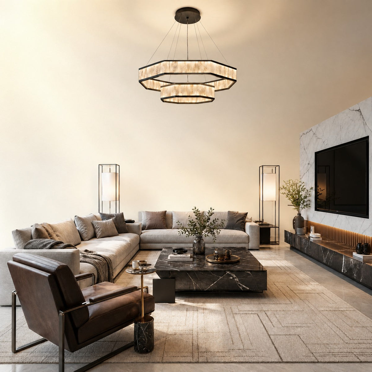 Ulian Modern Moroccan Stone Chandelier