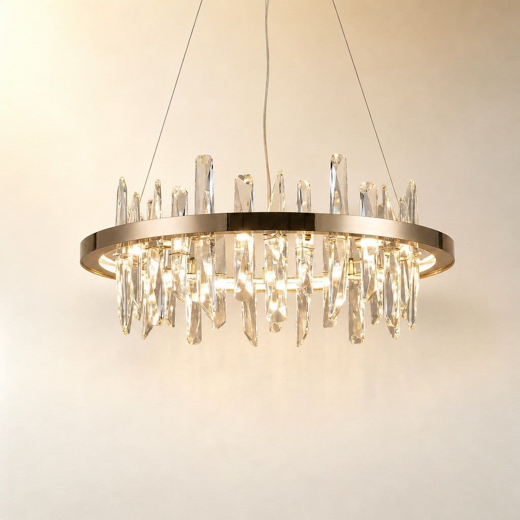 Ulior Round Crystal Pendant Light