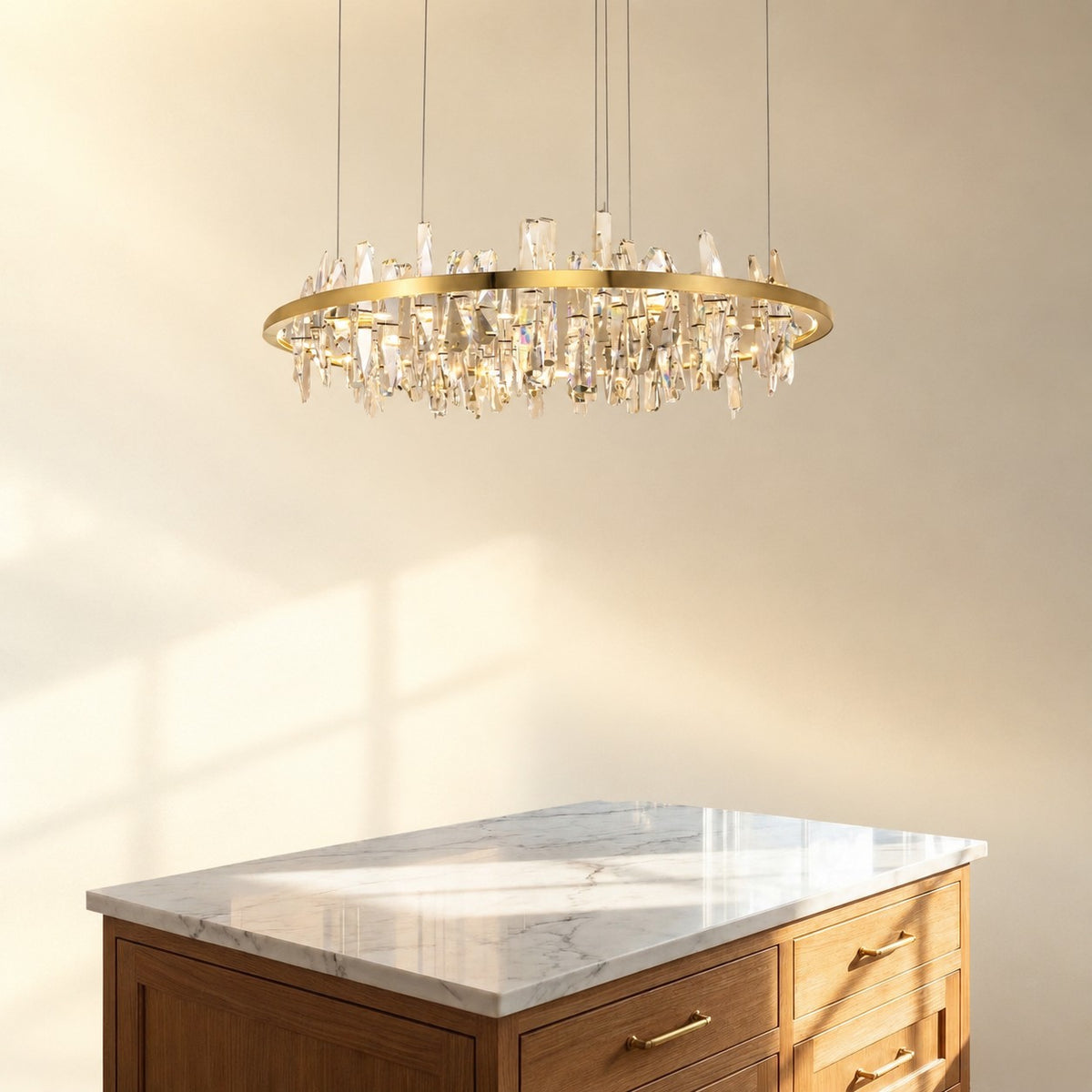 Ulior Round Crystal Pendant Light