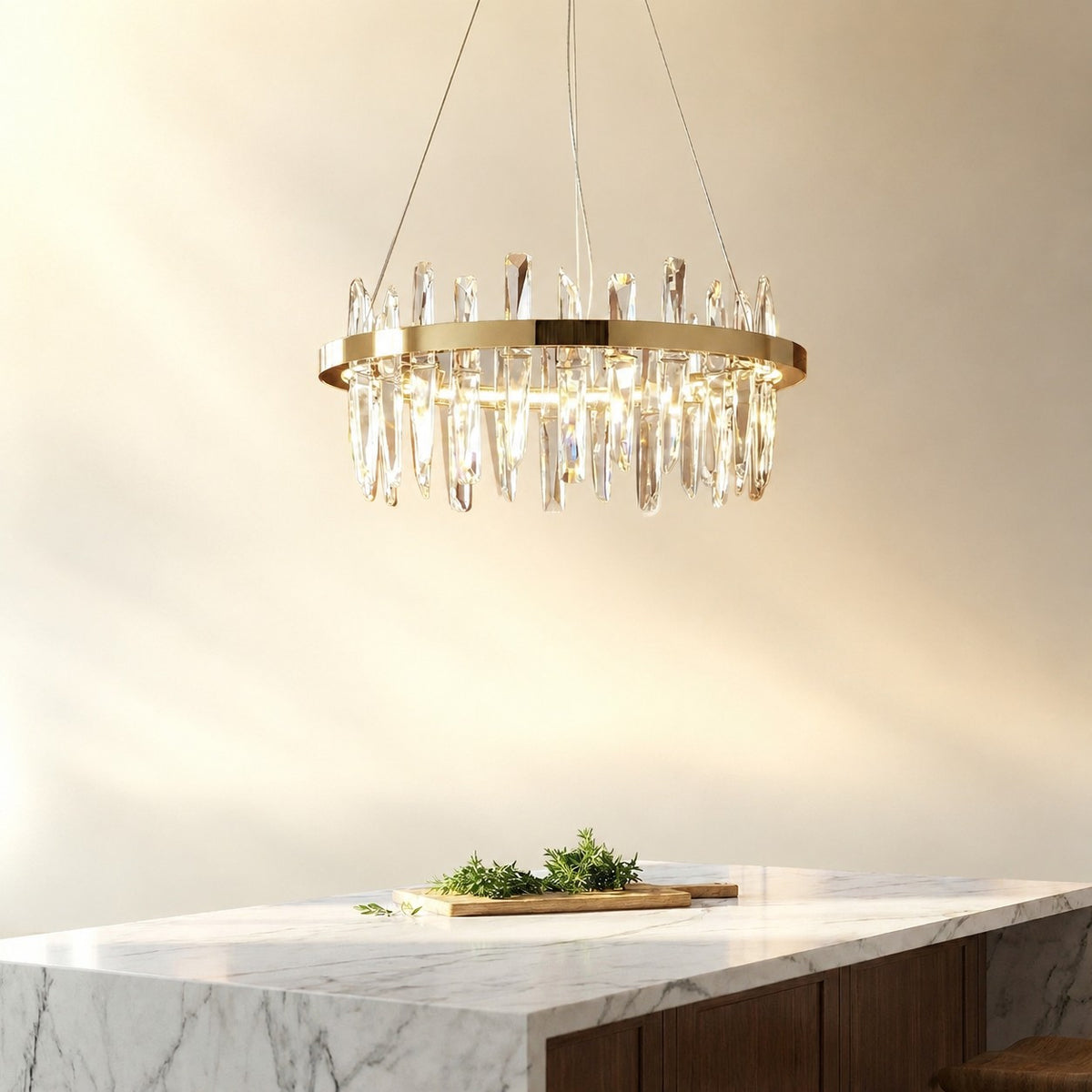 Ulior Round Crystal Pendant Light