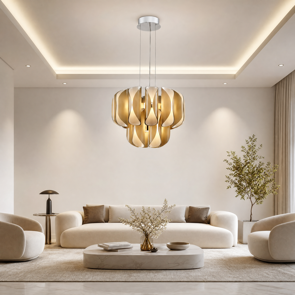 Ilyia Modern Chrome Chandelier 24"