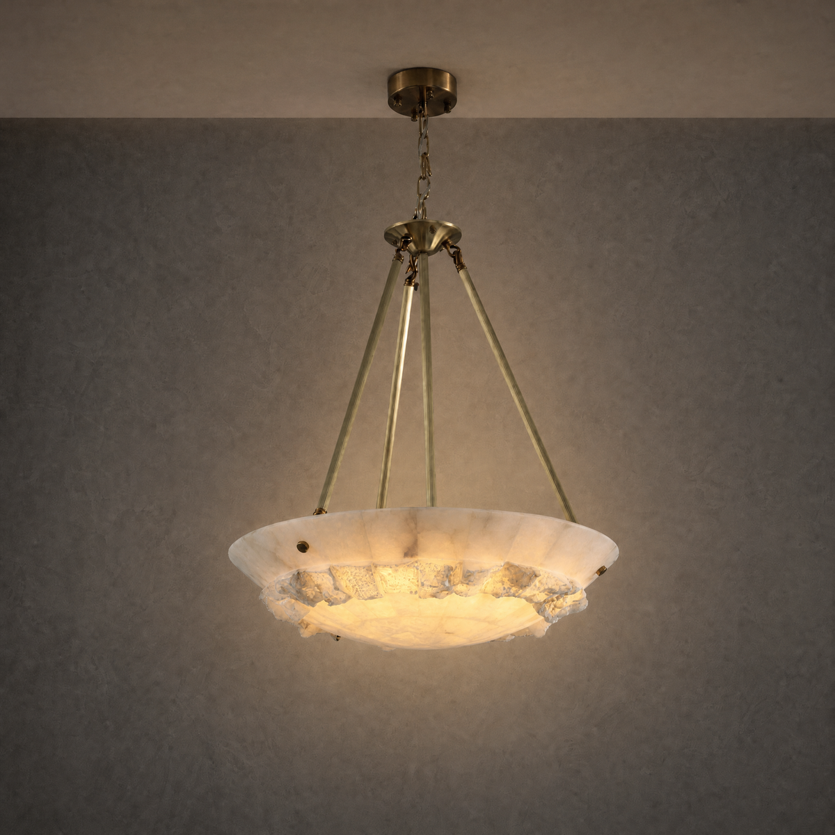 Briia Modern Brass Alabaster Pendant Light
