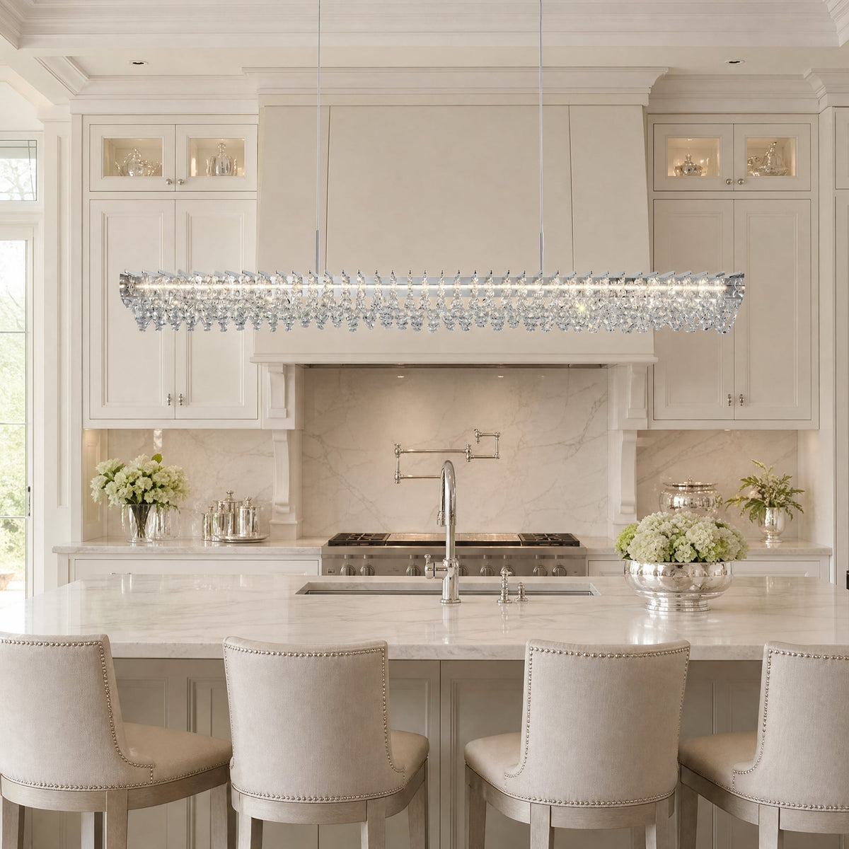 Maris Round Crystal Chandelier
