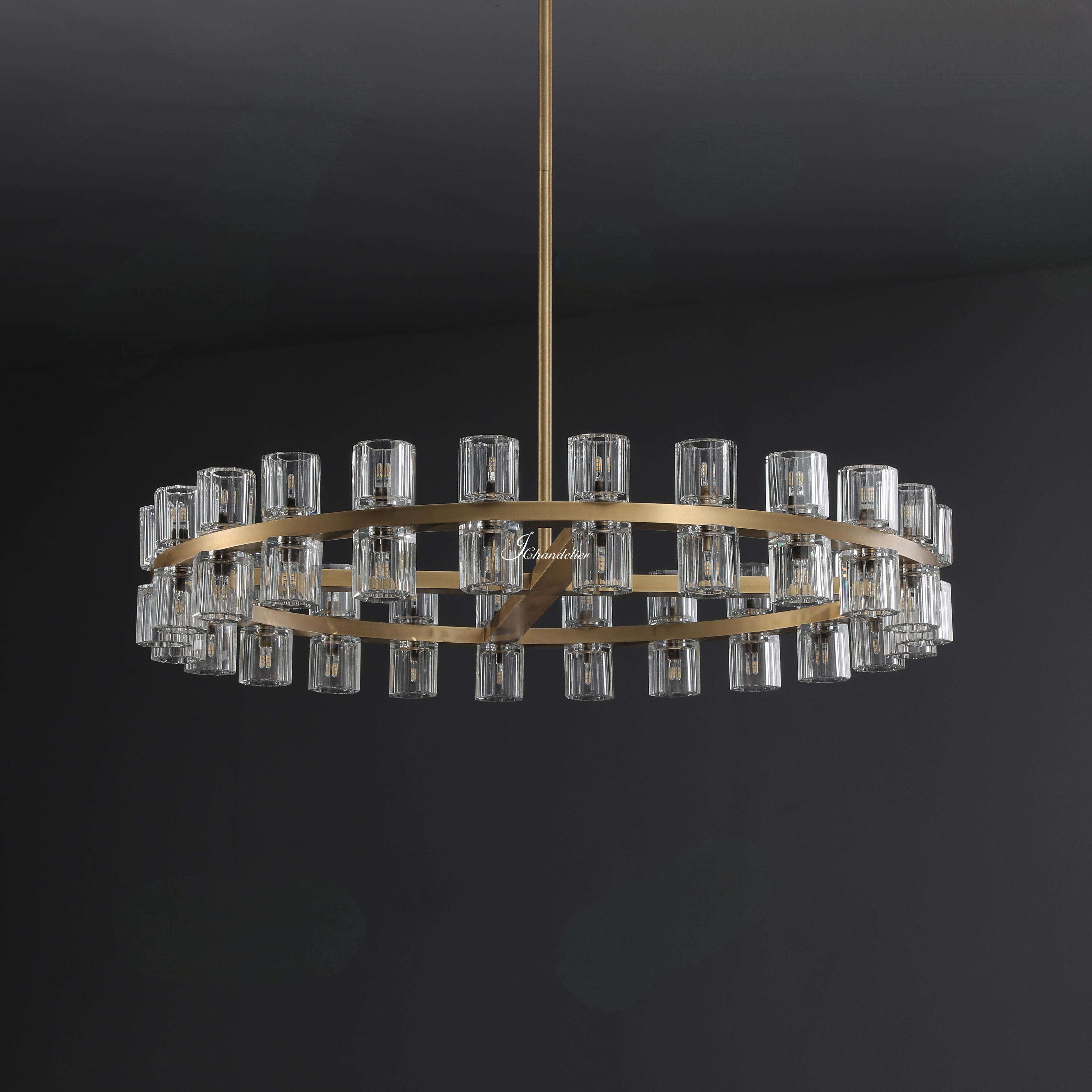 Auraline Crystal Round Chandelier 36", 48"