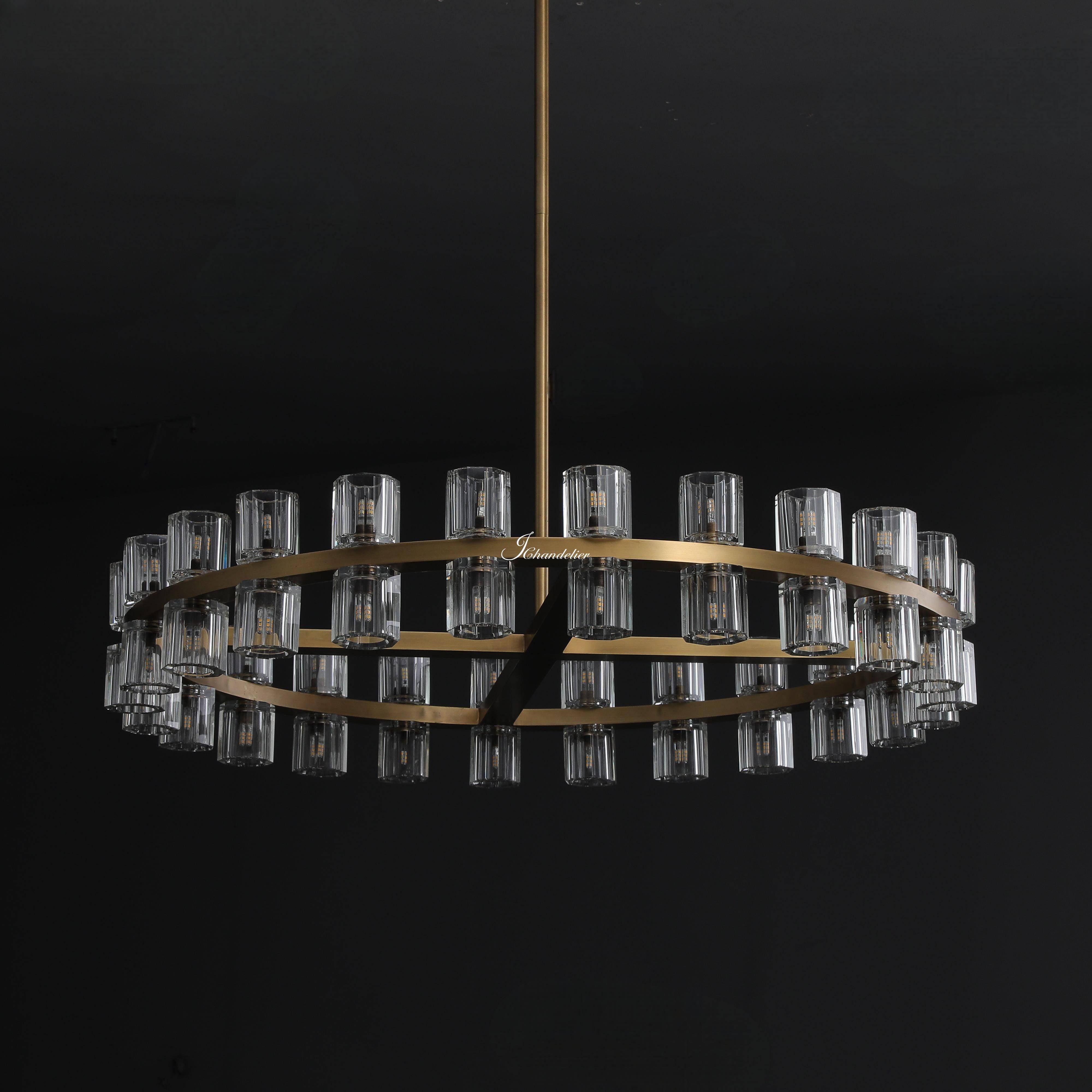 Auraline Crystal Round Chandelier 36", 48"