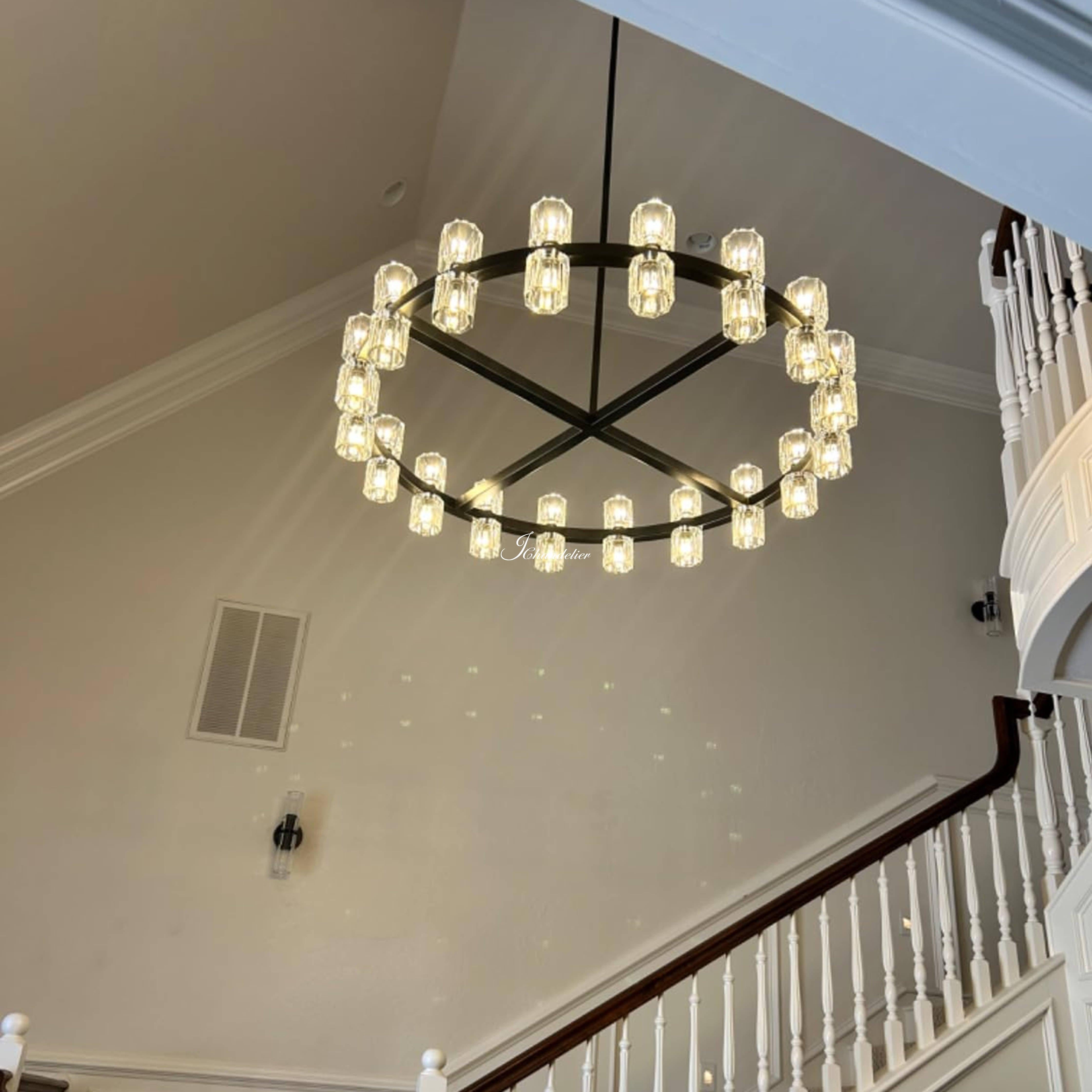 Auraline Crystal Round Chandelier 36", 48"