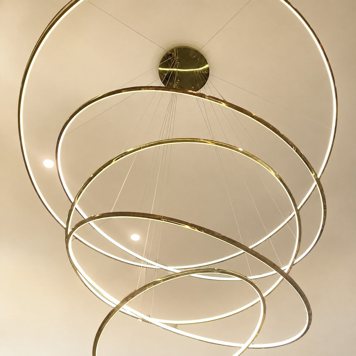 WOMO Large Tiered Ring LED Foyer Chandelier-WM2160