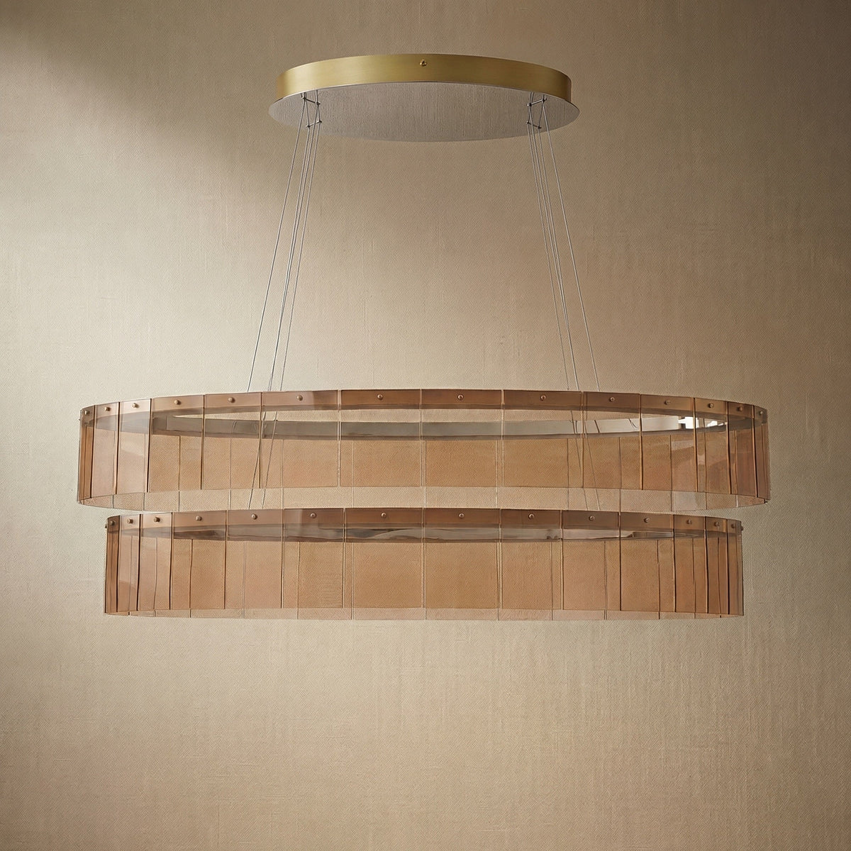 Zaeen Oval Glass Chandelier 59"