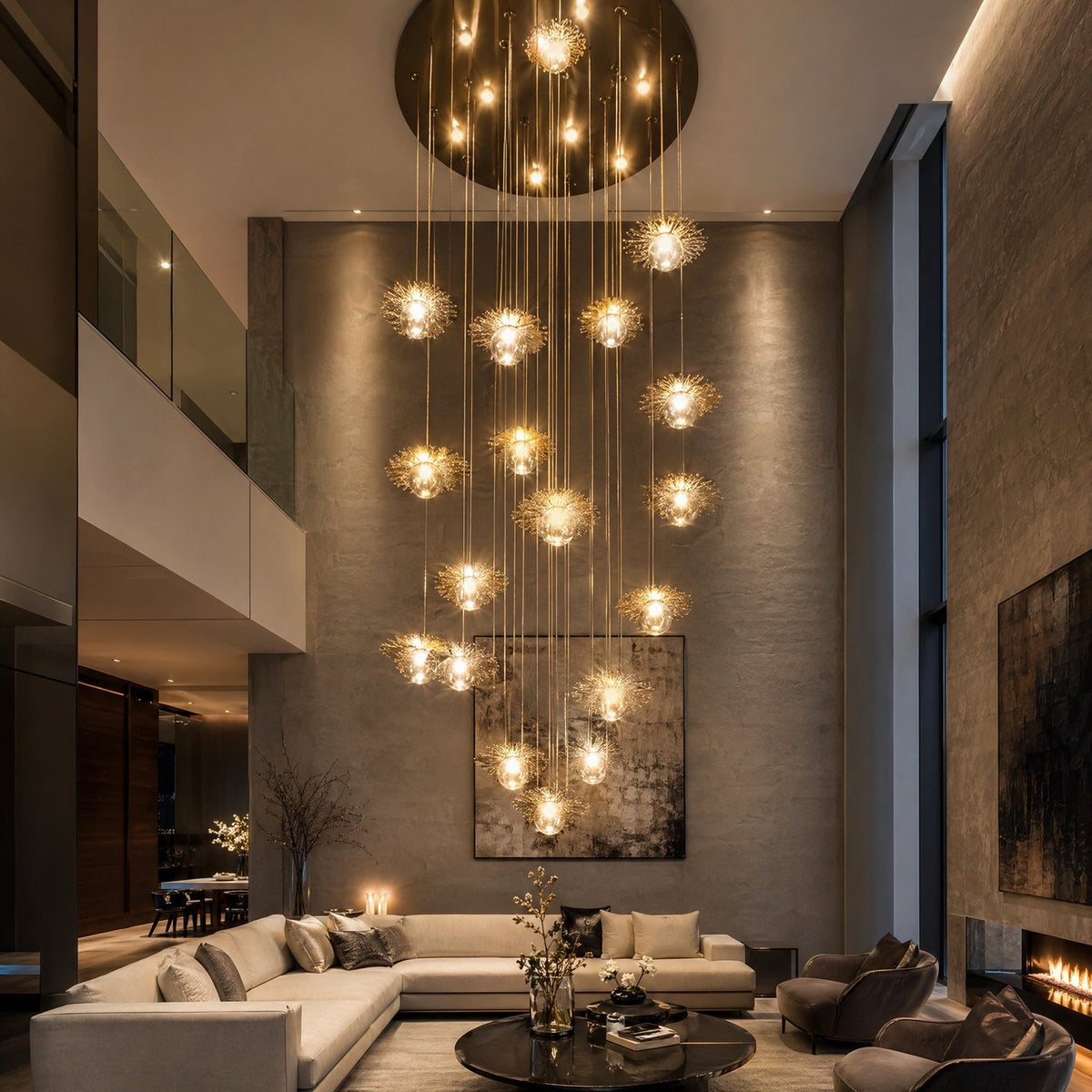 Kaien Bubbles Grand Glass Chandelier