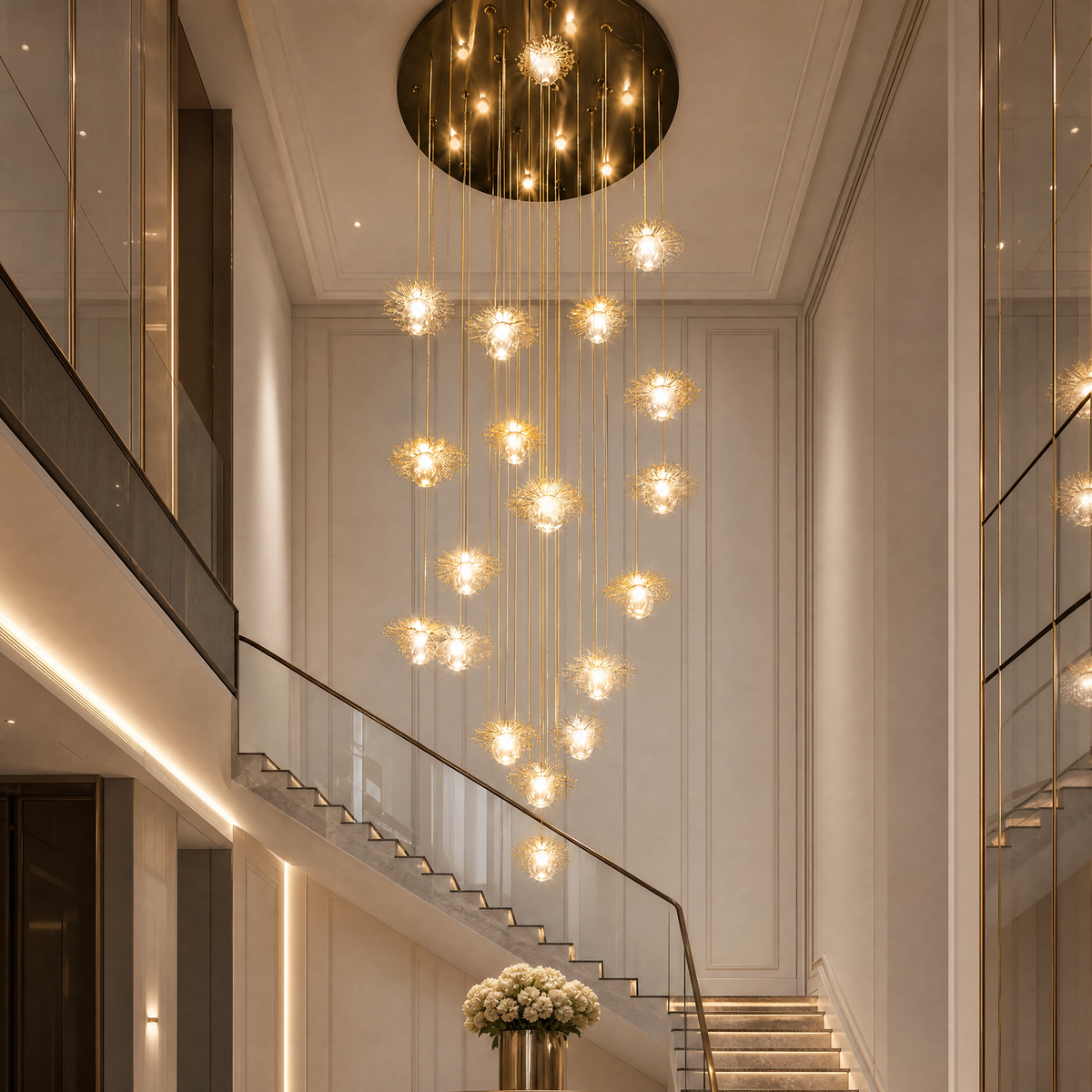 Kaien Bubbles Grand Glass Chandelier