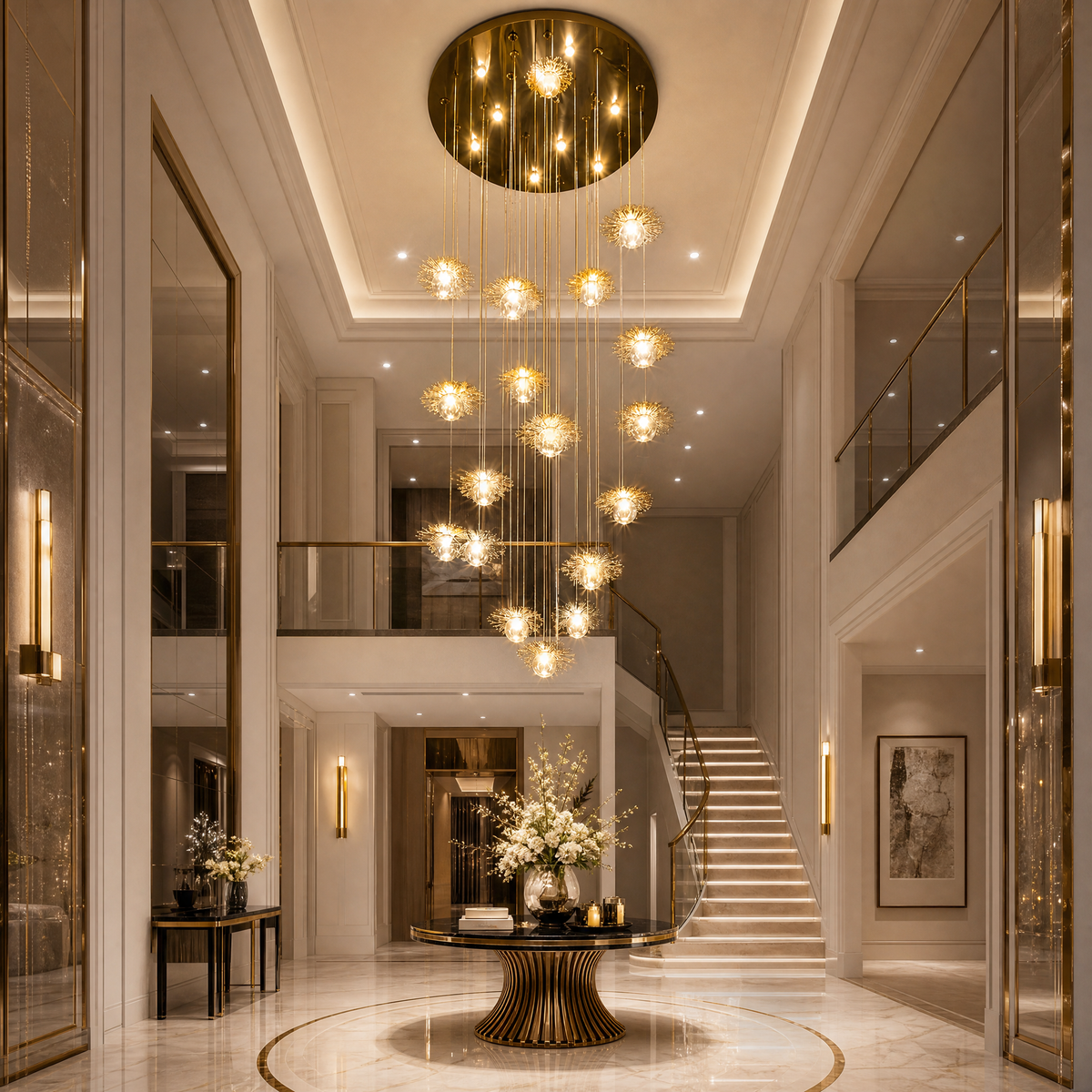 Kaien Bubbles Grand Glass Chandelier
