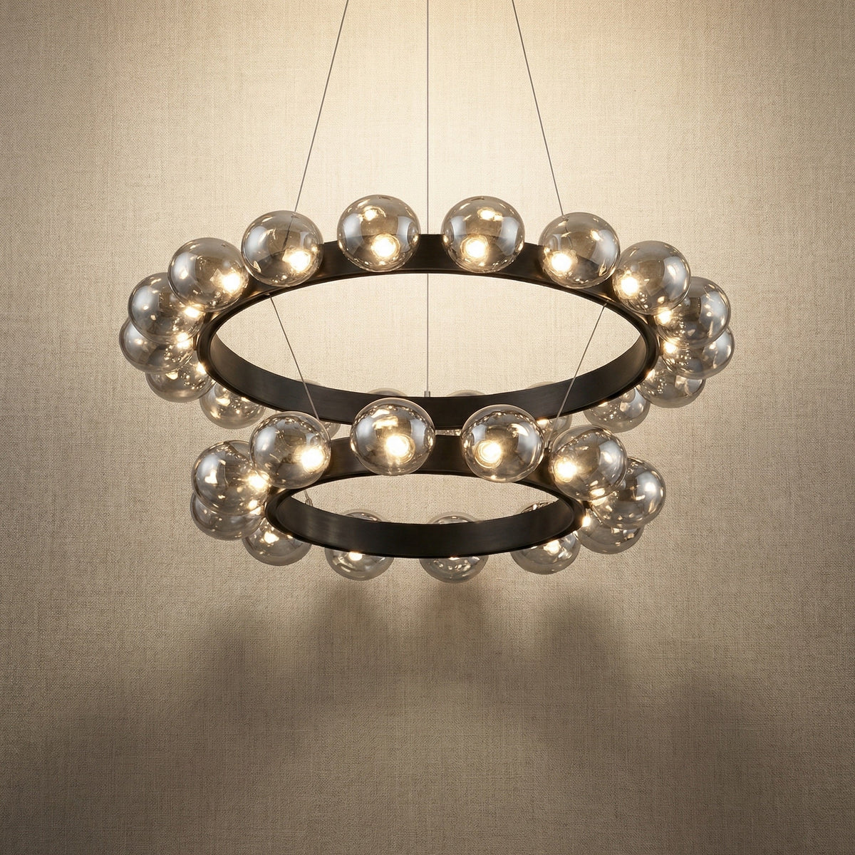 Kaien Bubbles Nested Glass Chandelier 31"